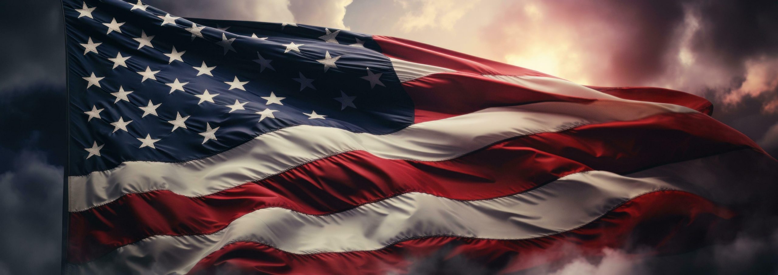 patriotic-american-flags-against-blurred-background-free-photo